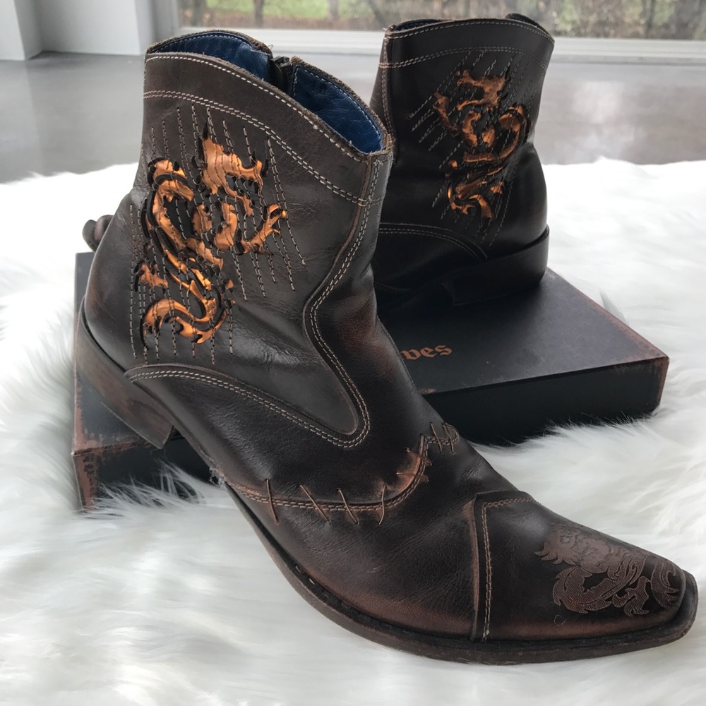 Mark Nason Zip Ankle Boots. Made in Italy.